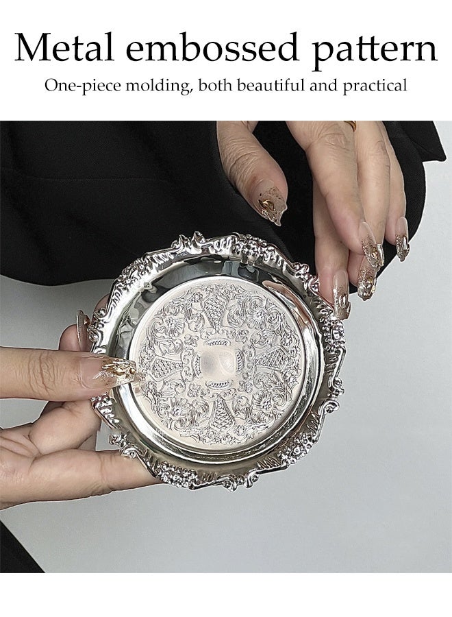 DUNISO Stainless Steel Dessert Cup Set High Footed Design Ice Cream Bowl l Elegant Mousse Bowl with Carved Tray Reusable Goblet Cup Dessert Dish Decorative Fruit Dish Holder for Ice Cream Cup, Pudding Cup, Custard Bowl - Image 5