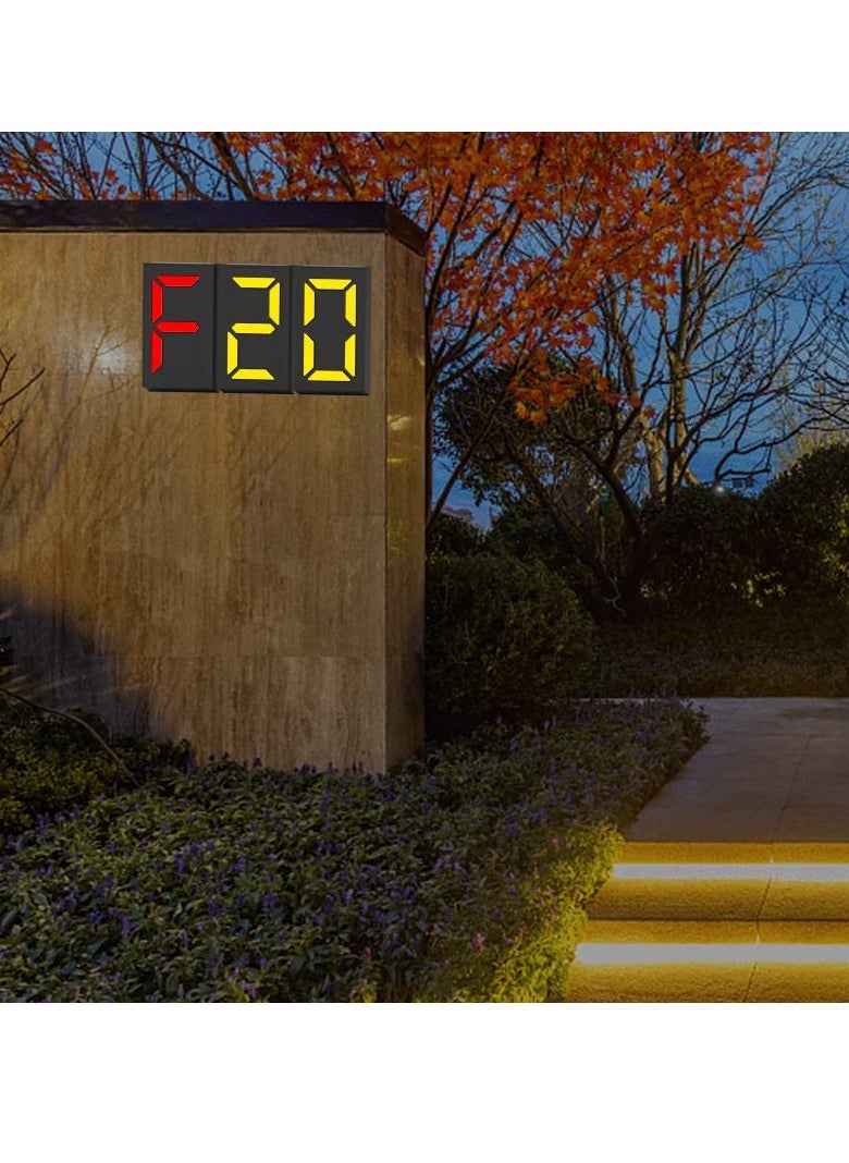 SYOSI - Solar House Numbers Light, LED Illuminated Address Sign, Waterproof Lighted House Number Sign Plaque Address Numbers for Home Yard Street Number, Can Light up the Whole Night - Image 1