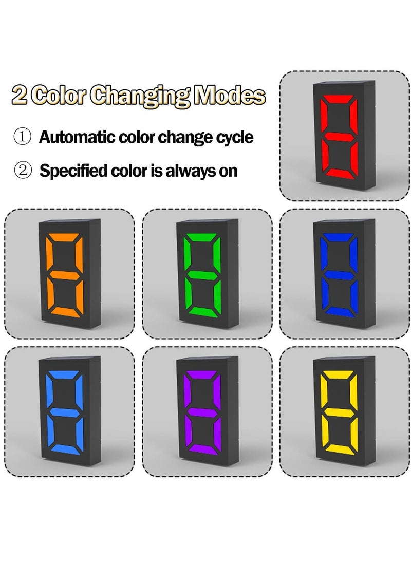 SYOSI - Solar House Numbers Light, LED Illuminated Address Sign, Waterproof Lighted House Number Sign Plaque Address Numbers for Home Yard Street Number, Can Light up the Whole Night - Image 1