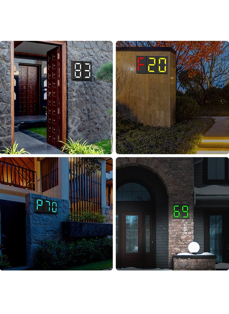 SYOSI - Solar House Numbers Light, LED Illuminated Address Sign, Waterproof Lighted House Number Sign Plaque Address Numbers for Home Yard Street Number, Can Light up the Whole Night - Image 1