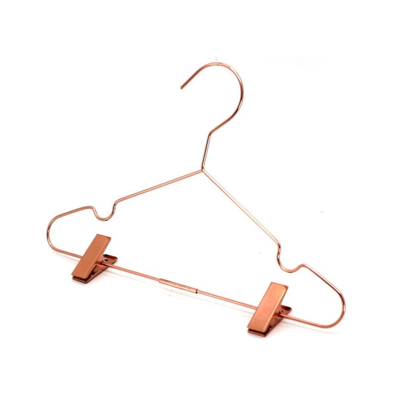 Koobay 10Pack Koobay 13" Rose Copper Gold Shiny Metal Wire Top Clothes Hangers With Clips for Shirts Coat Storage & Display - Image 5