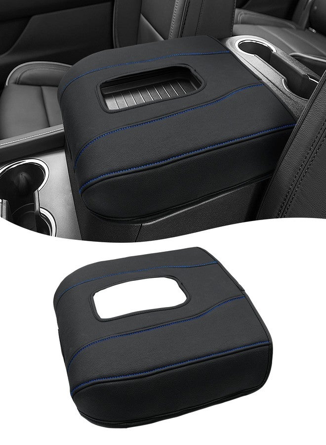 Eaglecover Center Console Armrest Cover for Chevy Silverado 1500 Accessories & GMC Sierra 2019-2025, Yukon & Tahoe & Suburban 2021-2025 PU Leather Middle Console Lid Cover Pad Protector, Bucket Seat Console Only - Image 1