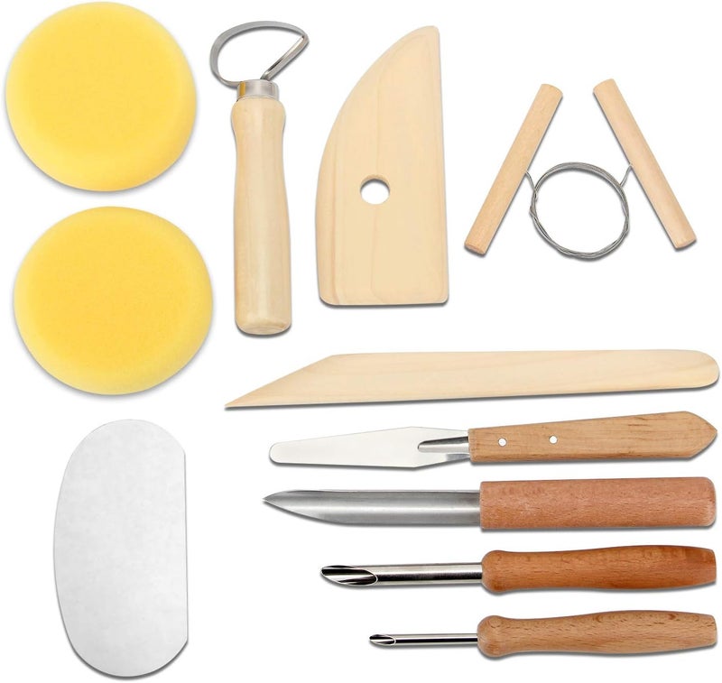Blisstime 42pcs Pottery Tools, Clay Sculpting Tool Kit Air Dry Clay Tools, Clay Kit for Pottery Wheel, DIY Arts and Crafts - Image 5
