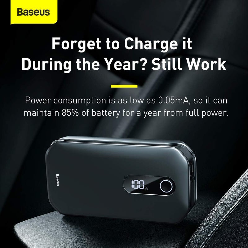 Baseus Super Energy Pro Car Jump Starter for 12v diesel gas cars（12000mAh,5V/2.4A，Peak current1000A）Black - Image 4