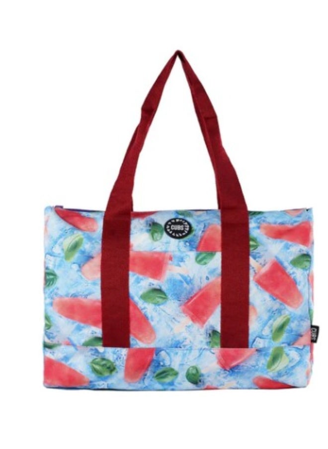 CUBS Water Melon Popsicle & Water Colors Double Face Tote Bag  - Image 1