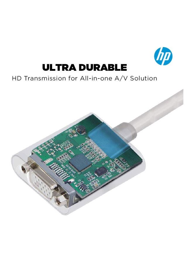 HP مُحَوِّل USB من النوع C إلى VGA أبيض - Image 3