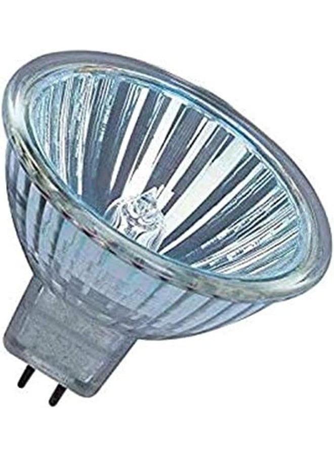 OSRAM Circular Dimmable Long Lasting Lifespan Illumination Entrance, Kitchen, Restaurants Track And Recessed Halogen Bulb Pack Of 2 12V 50W Mr16 Yellow - Image 1