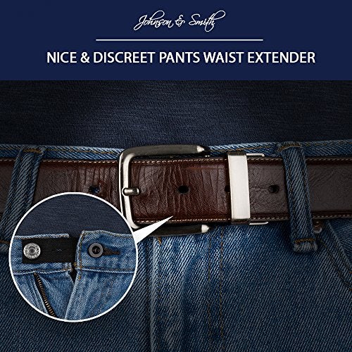 Johnson Smith Johnson & Smith Elastic Pants Waist Extenders (6 Pack), Adjustable Waistband Expanders for Men and Women, Jeans Pants Button Extender Set (Black) - Image 3