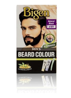 Bigen Bigen Beard Colour for Men, Ammonia-Free Formula with Aloe Extract and Olive Oil, 101 Natural Black  - Image 1