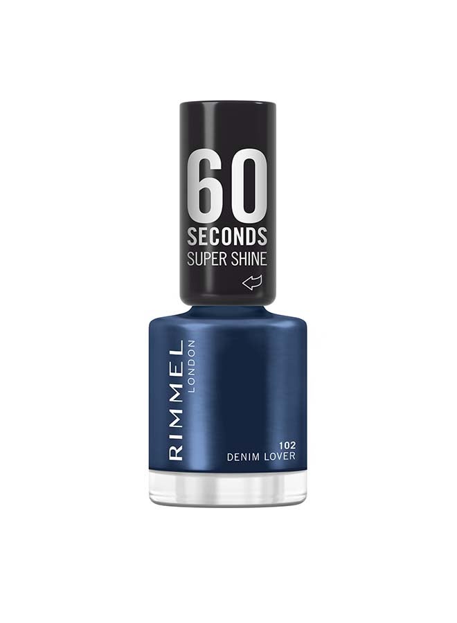 RIMMEL LONDON طلاء أظافر سوبر شاين في 60 ثانية - 102 - محب الجينز، 8 مل - Image 2