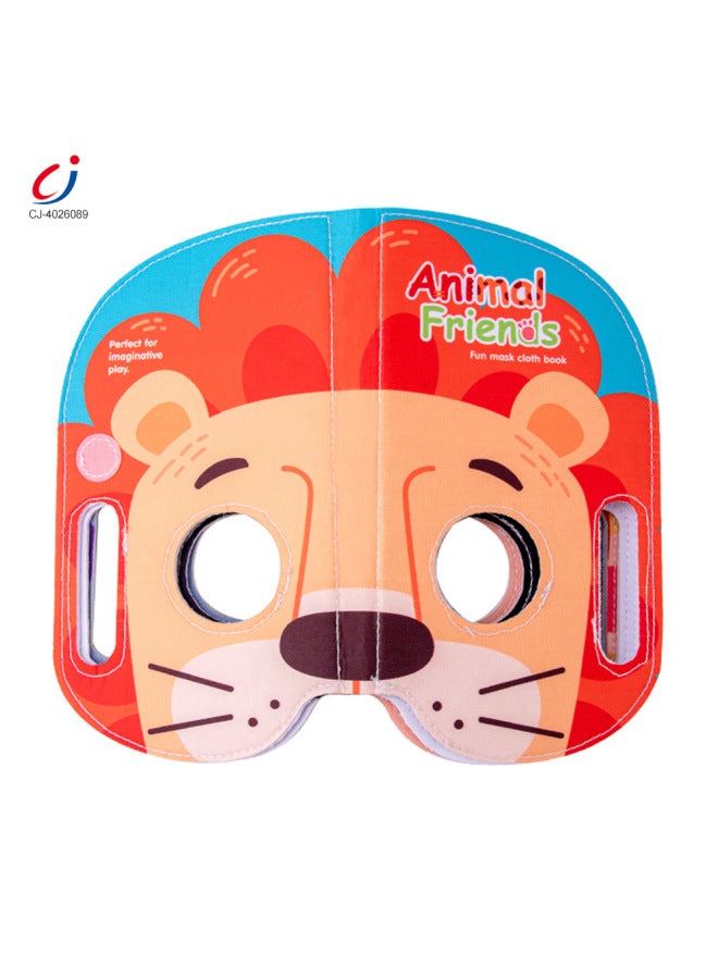 Children's Mask Cartoon Dress Cloth Material Cloth Book Tear Can't Bite Cartoon Cute Animal Toys-Color:CJ-4026089 Mask (cloth)  - Image 3