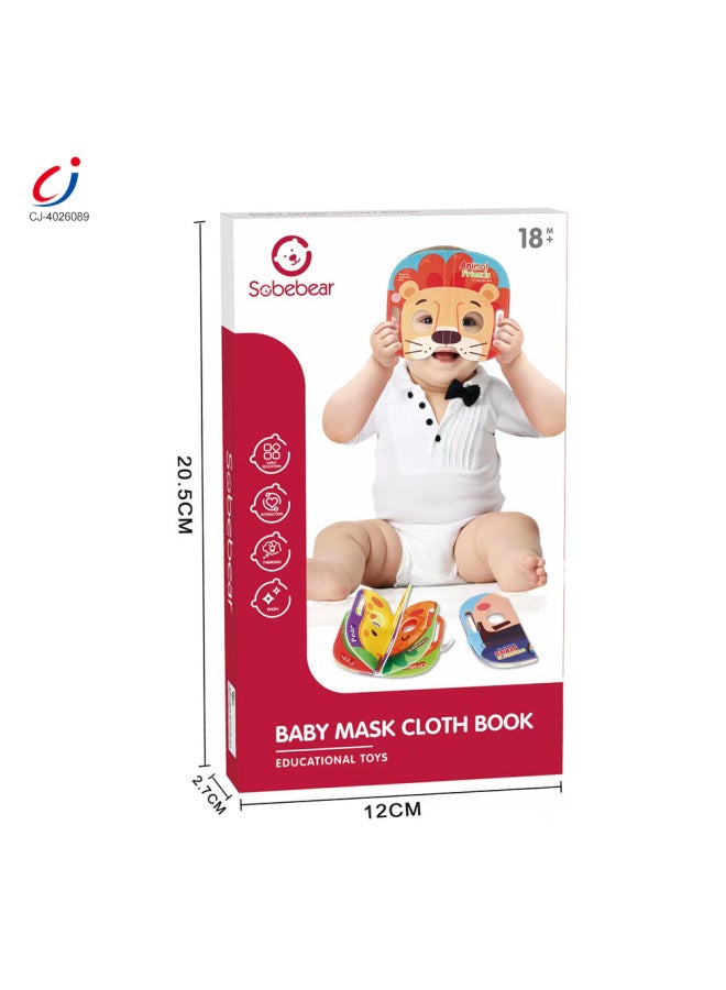 Children's Mask Cartoon Dress Cloth Material Cloth Book Tear Can't Bite Cartoon Cute Animal Toys-Color:CJ-4026089 Mask (cloth)  - Image 1