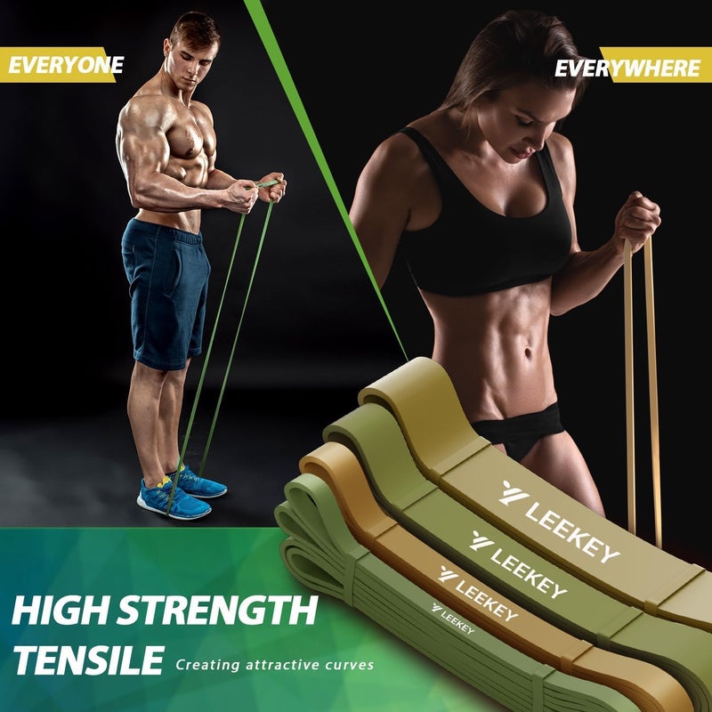 Leekey Resistance Bands, Exercise Bands with Handles,Pull Up Assist Bands - Band Set with Door Anchor - Bands for Working Out,Band for Men and Women Fitness Training,Home Workouts - Image 4