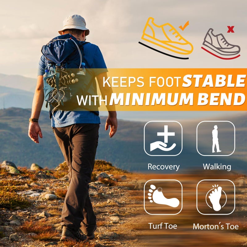 UBARONY Carbon Fiber Insole 1 Pair Titanium-Enhanced For Recover Quicker Of Turf Toe  Foot Fractures  Hallux Rigidus  Limitus  Rigid Shoe Insert For Sports  Hiking  Trekking  Basketball  Running Faster 275Mm - Image 5