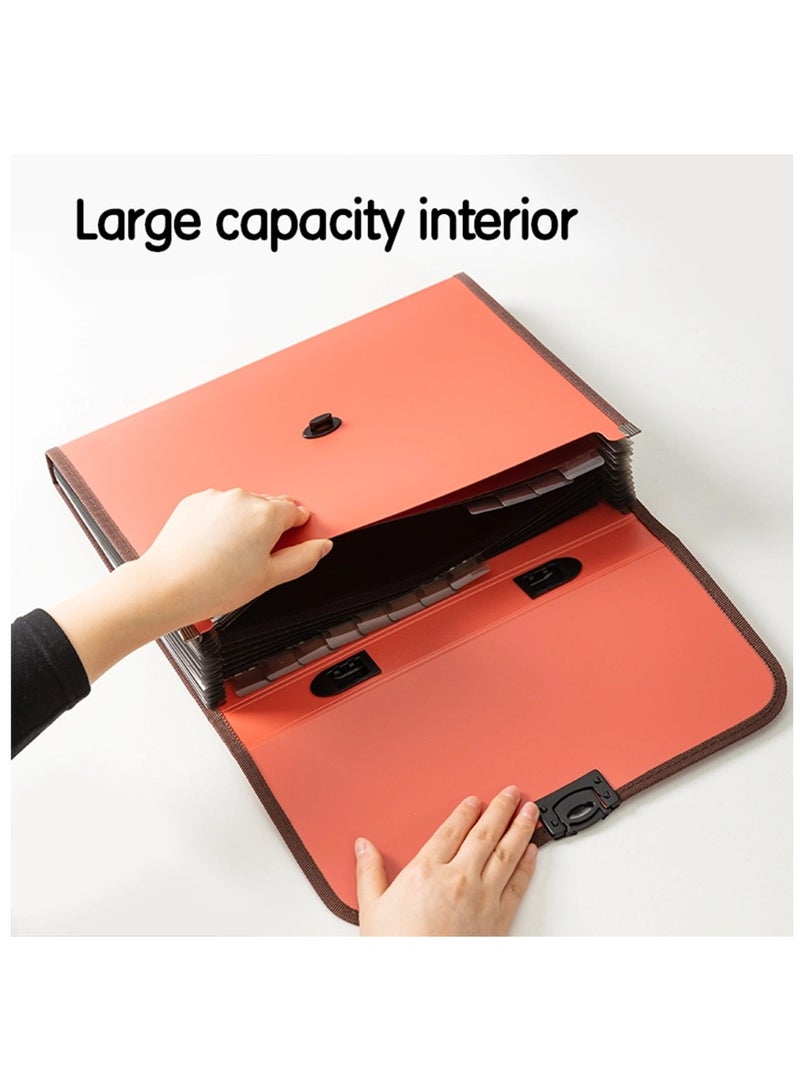 Deli 1-Piece A4 Size Expanding File With 13 Pockets Assorted Colours - Image 4