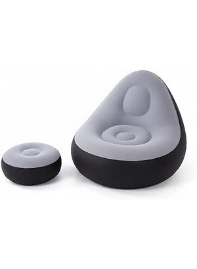 Spaceshoop Inflatable Recliner Sofa for Ultimate Relaxation Chair Footstool with Household Air Pump - Image 1