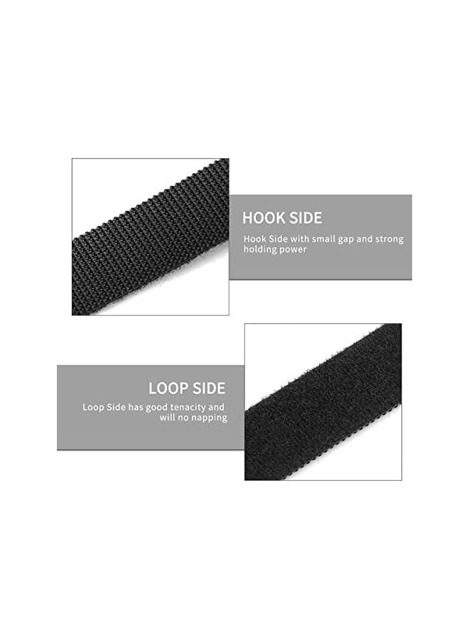 Green Tiger Hook and Loop Tape, Strength Velcro Stick, Hook Loop Strips, Heavy Duty Hook Loop Tape, Reusable, Hook Loop 2 In 1, Easy to Cut, for Cable Management, Remote Control Storage, Black, 10M - Image 3