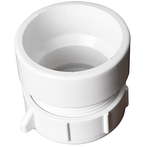 FangKingNo 1-1/2 Inch PVC Trap Adapter for DWV Fittings Drain Pipe Bathroom Sink Coupling for PIPE Connector White 1-1/2" - Image 3