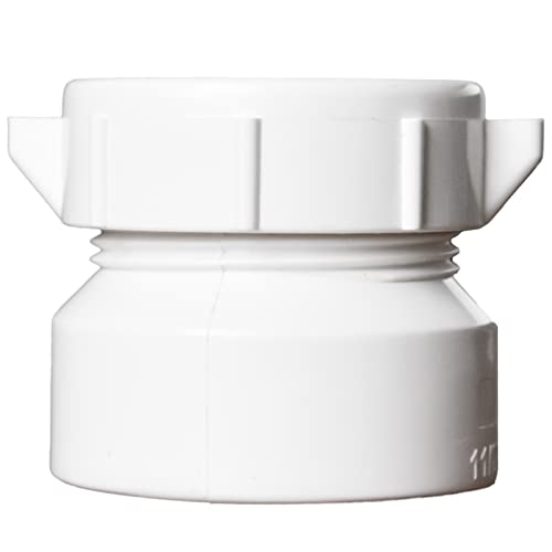 FangKingNo 1-1/2 Inch PVC Trap Adapter for DWV Fittings Drain Pipe Bathroom Sink Coupling for PIPE Connector White 1-1/2" - Image 2