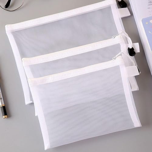 SWILAK 6 Stationary Transparent Pouch, Plastic Zipper Bags, Student Storage Bag, Document Bags, Certificates Bags, Pencil Pen Cases, Envelope Bag, Cosmetic Pouch with Zipper, Travel Organizer(Mix) - Image 4