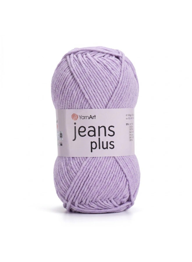 YarnArt Jeans Plus Yarn – Light Lilac – Color 19 – 100g - Image 1