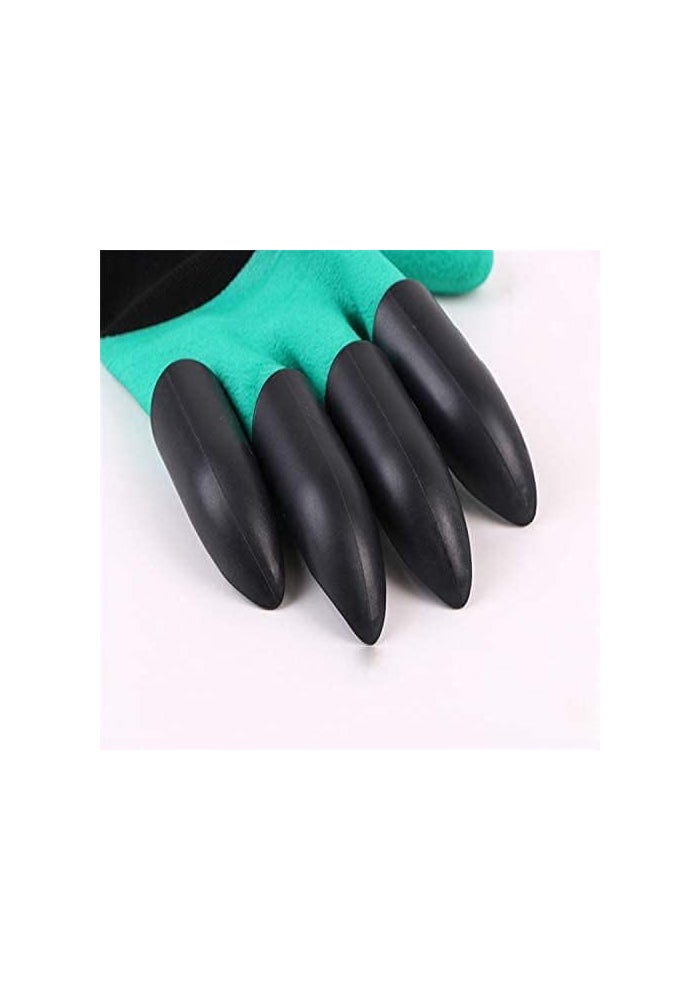 AQ AQSON AQSON Garden Gloves with Fingertips Claws - Durable and Waterproof Gardening Tool for Digging, Weeding, and Planting - Image 5