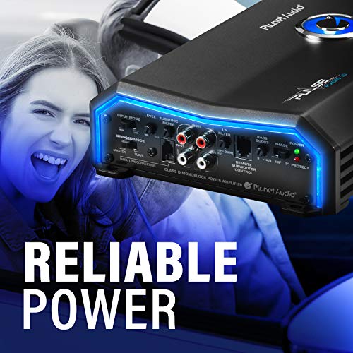 Planet Audio PL4000.1D Pulse Series Class D Monoblock Car Amplifier – 4000 High Output, 1 Ohm Stable, Low Level Inputs, Low Pass Crossover, MOSFET, Hook Up to Subwoofer for Bass - Image 2