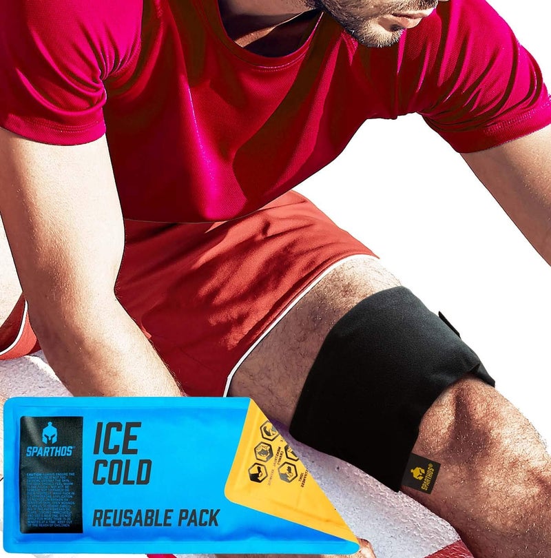 Sparthos Ice Packs for Injuries  Reusable Soft Gel Hot Cold Icepack  Medical First Aid Pain Relief  Wrap Bag Pack  Instant Icing Compress  Fits Around Wrist Ankle Small  Cover Pack of 1 - Image 1