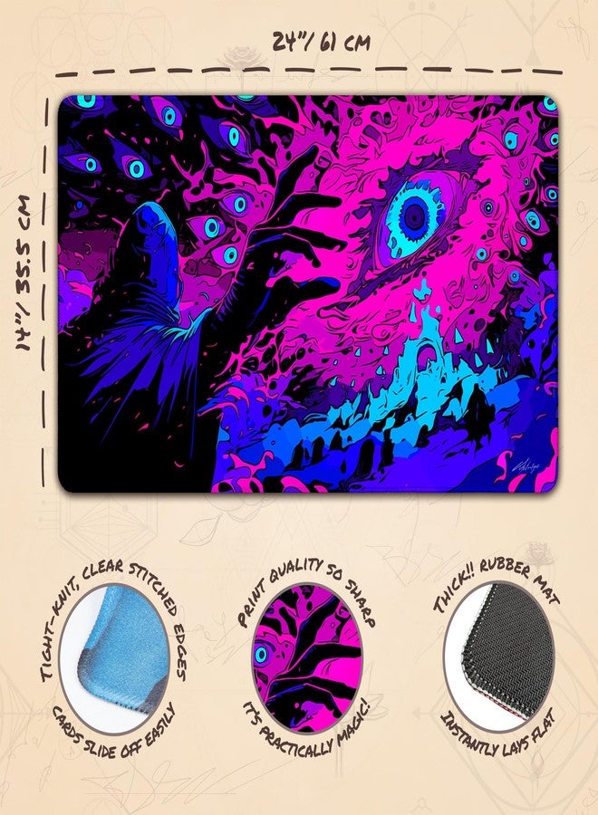 Paramint Third Eye of The Storm (Stitched) - MTG Playmat by Matt Burks - Compatible with Magic The Gathering Playmat - Play MTG, YuGiOh, TCG - Original Play Mat Art Designs & Accessories - Image 3