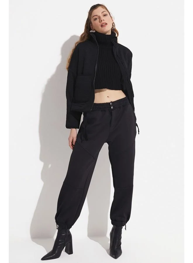 JUNE June Self Patterned Jacket Black