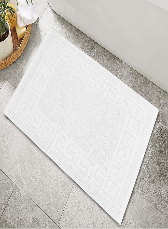 AYUS 780 GSM Pure Cotton Bath/Door Mat Luxury Hotel & Spa Quality, Ringspun Cotton, Maximum Softness & Absorbency 30 x 20 (in Inches)/(51 x 76 cm)(White) - Image 1