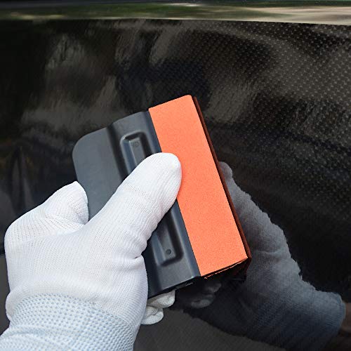 Gomake Vinyl Wrap Squeegee 4 Inch Magnet Tint With Micro-Fiber Felt Edge - Car Vinyl Scraper Decal Applicator Tool, Wallpaper Window Film Smoothing Tool, Pack of 3 - Image 4