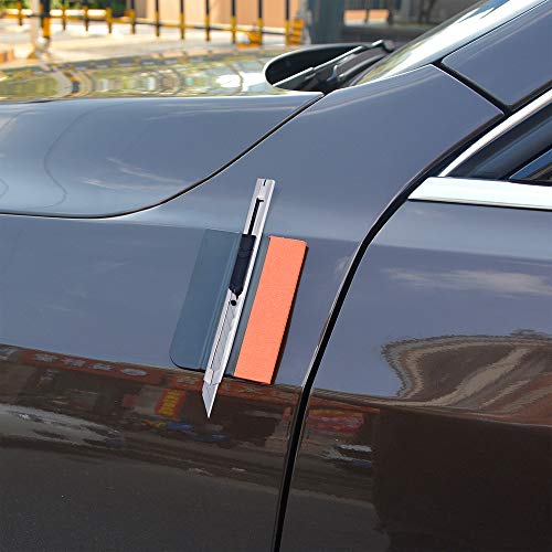 Gomake Vinyl Wrap Squeegee 4 Inch Magnet Tint With Micro-Fiber Felt Edge - Car Vinyl Scraper Decal Applicator Tool, Wallpaper Window Film Smoothing Tool, Pack of 3 - Image 2