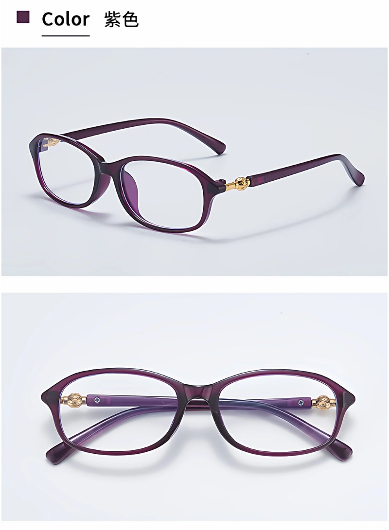 Ultra-light Anti-Blue Light Reading Glasses for Men and Women, Purple - Image 2
