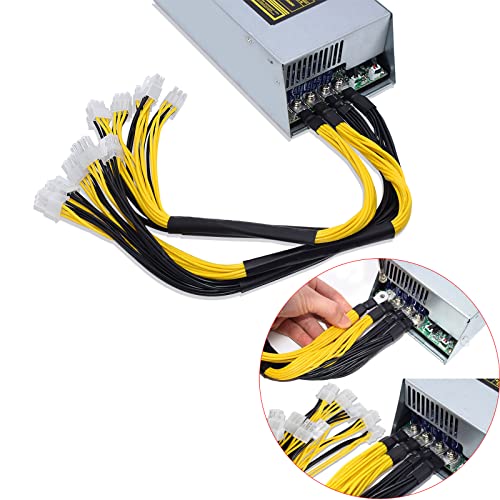 Onyehn 6Pin PCIE Mining Power Supply Connector Cable 40cm,for Bitmain Antminer APW7 + APW3 PSU L3 D3(2 Pack) - Image 2