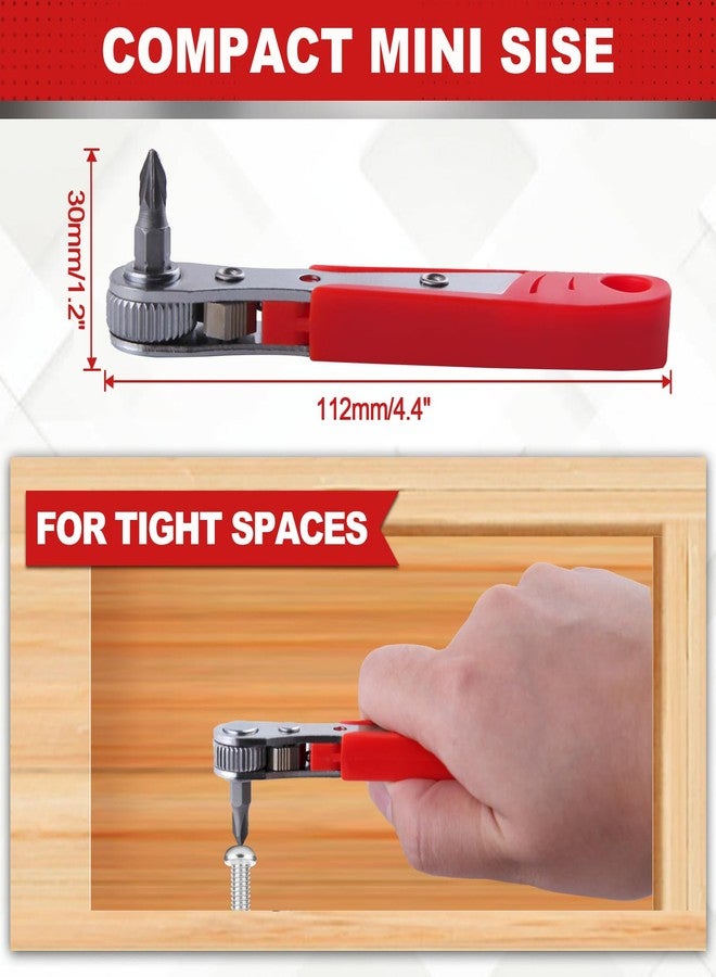 مجموعة مفكات براغي LEONTOOL ذات السقاطة بزاوية قائمة، مكونة من 17 قطعة، مفكات براغي بزاوية 90 درجة للمساحات الضيقة، مجموعة مفكات براغي صغيرة قابلة للعكس، 36 سنًا، مع رؤوس ومقابس فيليبس/بوزيدريف/مشقوقة/توركس 1/4 بوصة - Image 2