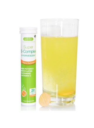 Super B-Complex Liquid B-Vitamin Effervescent Drink, Methylated, Fast Action Energy Supplement, Caffeine-Free, Sugar-Free, Orange Flavor, Vegan, 20 Effervescent Tablets, by Igennus - pzsku/ZF73C13E9D028E0817D4BZ/45/_/1681660821/5d0b9870-f5ba-4c5e-87f7-089b7ddc55db