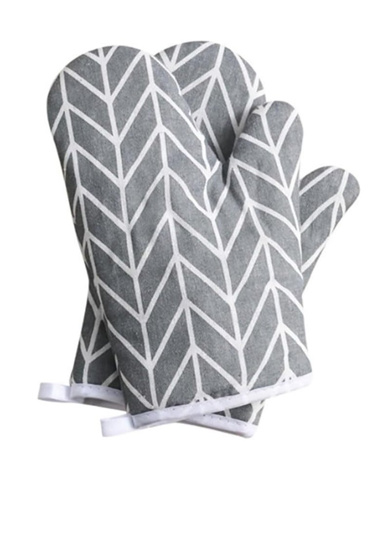 Oasisgalore Anti-scalding Gloves Kitchen Oven Microwave Insulation Non-Slip Gloves Anti-high Temperature Baking Gloves  - Image 1