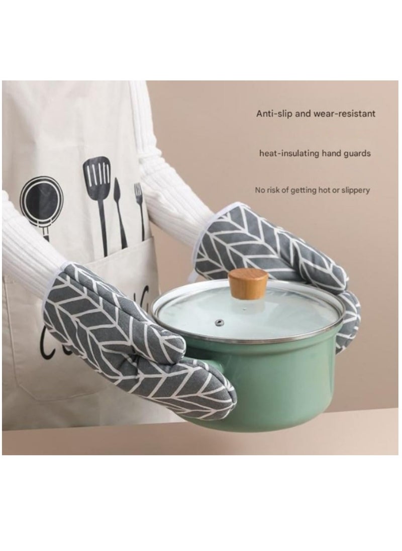 Oasisgalore Anti-scalding Gloves Kitchen Oven Microwave Insulation Non-Slip Gloves Anti-high Temperature Baking Gloves  - Image 5