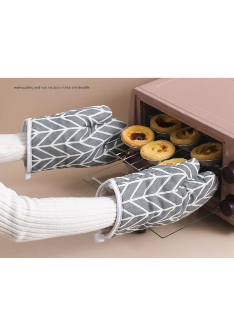 Oasisgalore Anti-scalding Gloves Kitchen Oven Microwave Insulation Non-Slip Gloves Anti-high Temperature Baking Gloves  - Image 4