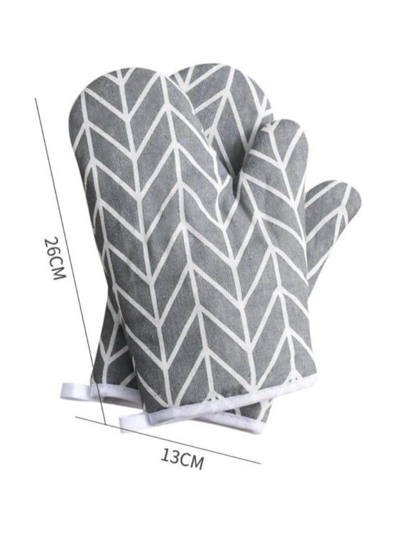 Oasisgalore Anti-scalding Gloves Kitchen Oven Microwave Insulation Non-Slip Gloves Anti-high Temperature Baking Gloves  - Image 2