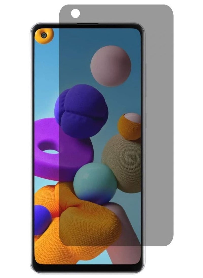 Raxoom Samsung Galaxy A21s Screen Protector Glass Full Glue Tempered Glass Screen Guard Anti Explosion 2.5D - Image 1