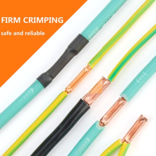 Teansic 250Pcs Wire Ferrules Kit 7 Size Copper Crimp Connector Non Insulated Electrical Butt Terminal Assortment Kit - Image 5