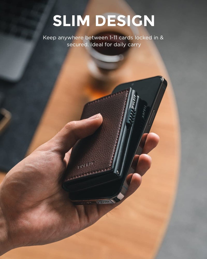 VULKIT محفظة حامل بطاقات فالكيت المينيمالية مع حماية RFID تحمل حتى 10 بطاقات - Image 4