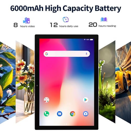 Aheadlink Android 15 Tablet, 10 inch 2 in 1 Tablets with Keyboard, 18GB RAM 128GB ROM 2TB Expand, Quad-Core 2.0Ghz CPU, 5G WiFi 6, BT5.0, 1280x800 HD Touchscreen, 6000mAh, Widevine L1, GMS Tablet, Pink - Image 3