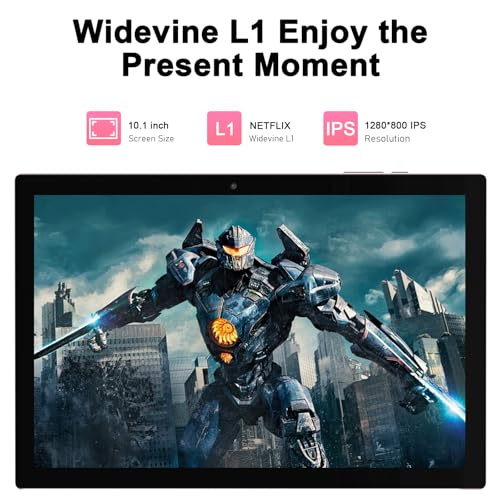 Aheadlink Android 15 Tablet, 10 inch 2 in 1 Tablets with Keyboard, 18GB RAM 128GB ROM 2TB Expand, Quad-Core 2.0Ghz CPU, 5G WiFi 6, BT5.0, 1280x800 HD Touchscreen, 6000mAh, Widevine L1, GMS Tablet, Pink - Image 2