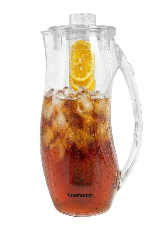 OVENTE Fruit Infusion Water Pitcher 2.5L/85Oz with Removable Lid and Infuser Rod, BPA-Free, Shatterproof Acrylic Beverage Jug for Flavor-Infused Drinks, Lemonade, Juice and Iced Tea, Clear PIA0852C - Image 1