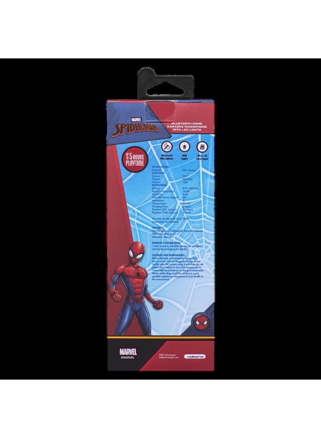 Volkano Spider Man Bluetooth Microphone with LED Lights | Wireless kids microphone with Stitch design, LED lights, Bluetooth connectivity, and fun karaoke features - Image 4
