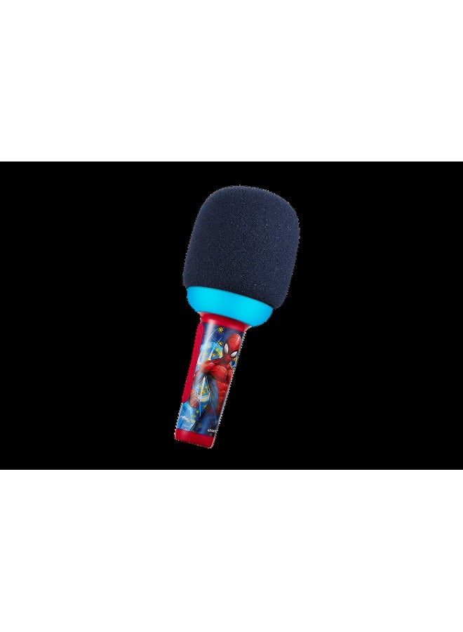 Volkano Spider Man Bluetooth Microphone with LED Lights | Wireless kids microphone with Stitch design, LED lights, Bluetooth connectivity, and fun karaoke features - Image 1