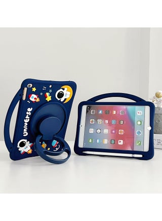Kids Case for Samsung Galaxy Tab A9 Plus 11 Inch 2023 with Pencil Holder, Portable Handle Stand, Kids Silicone Shockproof Cover for Samsung Tab A9+ 11 Inch Tablet (SM-X210/X216/X218) (Navy blue) - view 3
